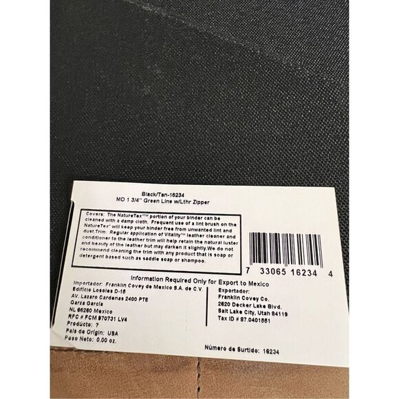 VTG 1998 FRANKLIN COVEY GREEN LINE LEATHER TRIM 7 RING, BINDER - Picture 4 of 11